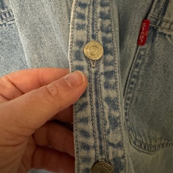 Levis‎ Denim Vintage Button Front Shirt Mens Jean Shirt Size Extra Large - Picture 4 of 7